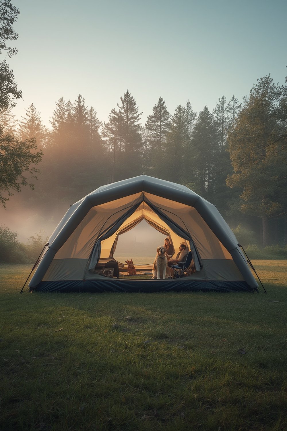 inflatable camping tent - Illustration 1