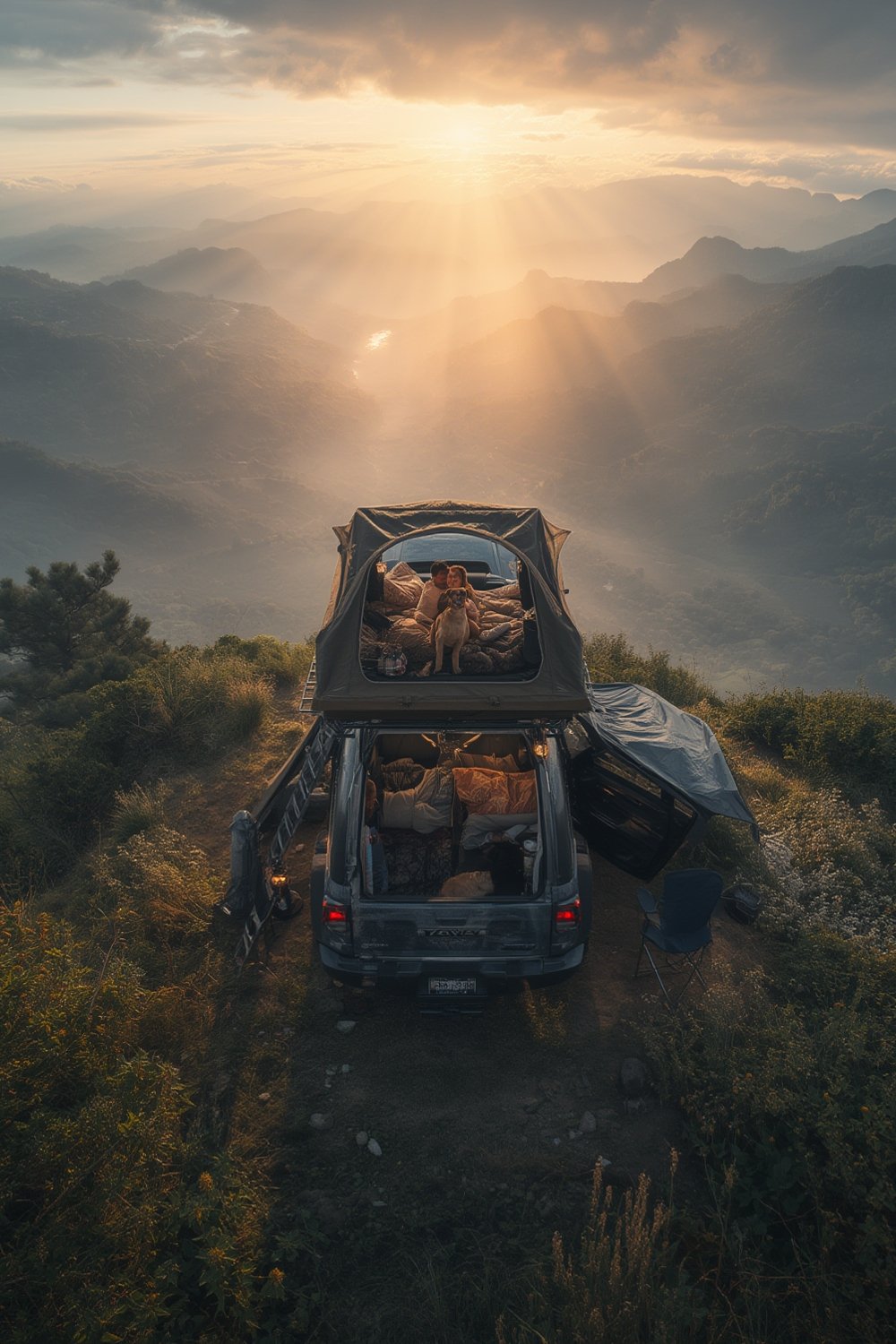 rooftop tent camping - Illustration 1