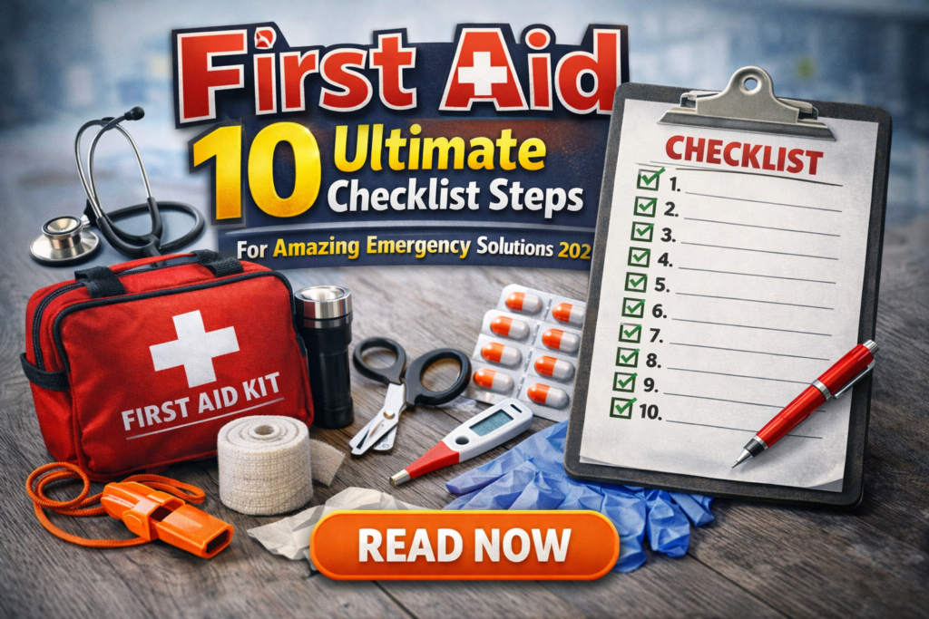 First Aid: 10 Ultimate Checklist Steps For Amazing Emergency Solutions 2026 1 Kit de premiers secours et liste Workout Plan Template
