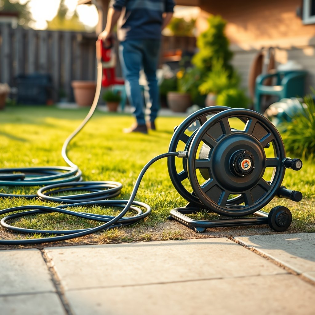 extension reel in action