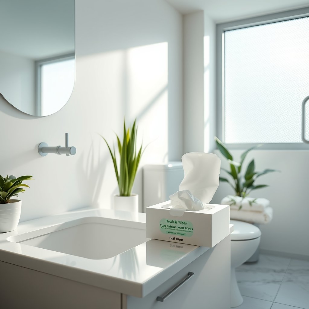flushable wipes product view