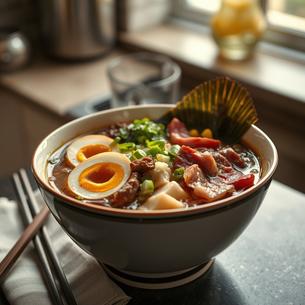 beef ramen in action