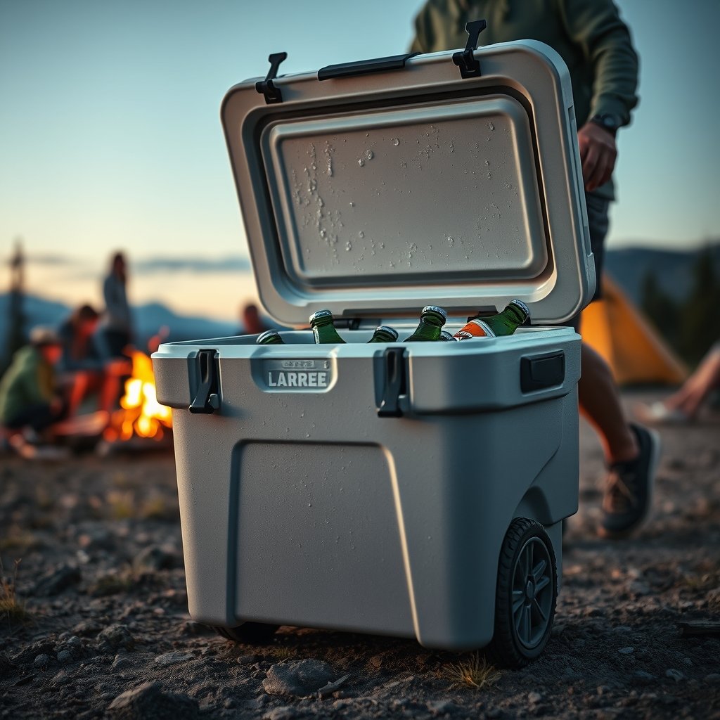 rolling cooler in action