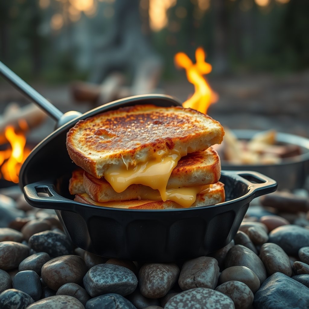 camp cooker in action