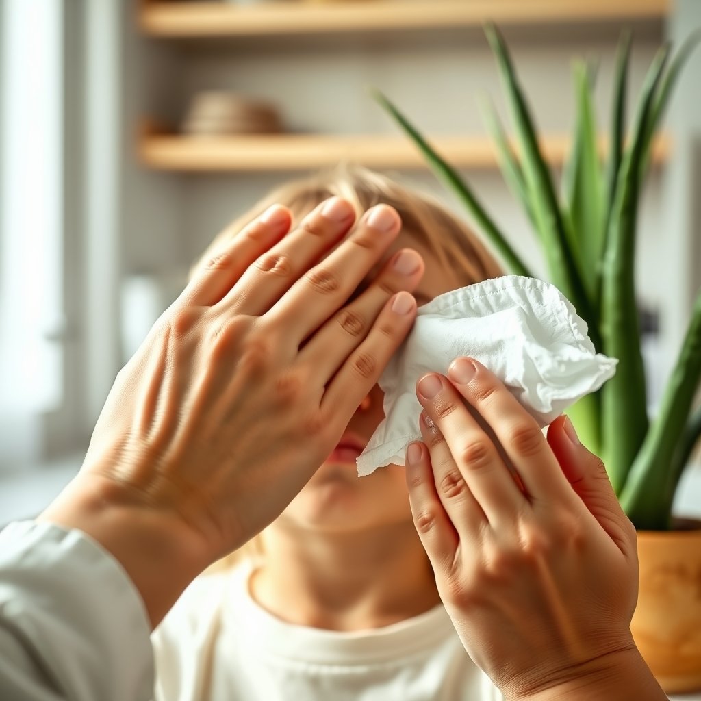 hand wipes in action