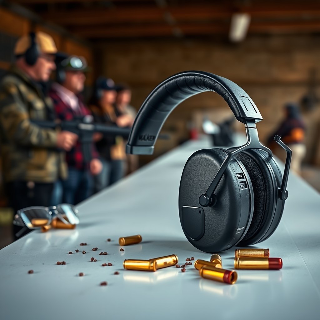 electronic earmuffs in action