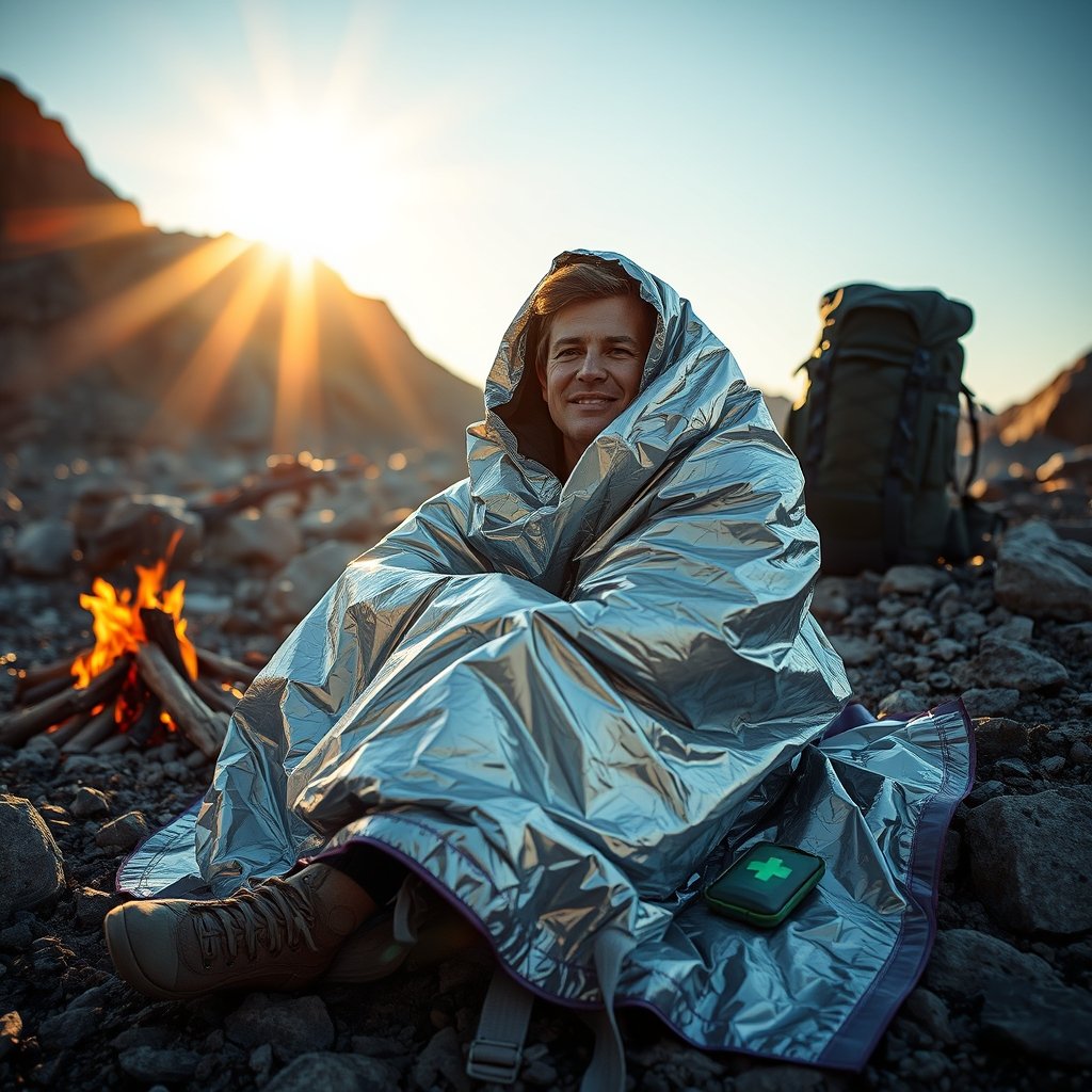 Emergency Blanket in action